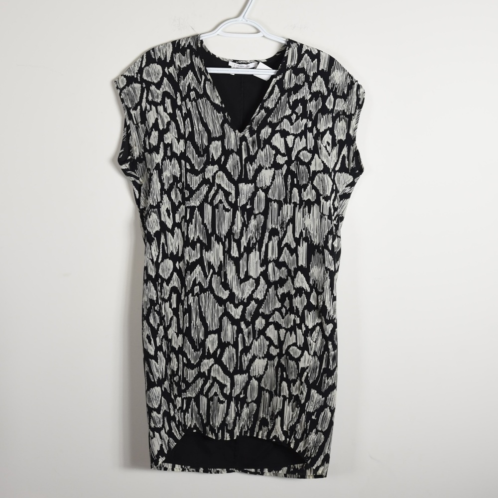 Derek Lam 10 Crosby Cascade Print Silk Dress S